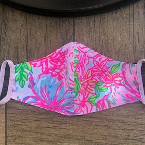 Pink, green and blue Paradise Face Mask